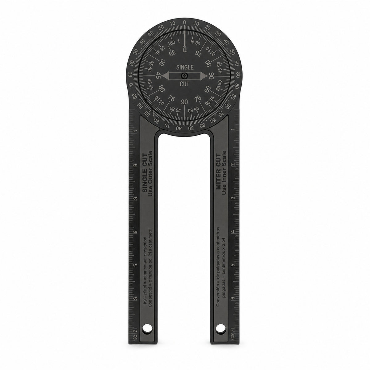 Angle Gauge with Ruler Arms Plastic Angle Gauge Ruler and Protractor Combination Easy-to-Read Measuring Tool Accurate