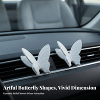 2 Pieces Butterfly Plaster Piece White Wall Decor Easy to Paint