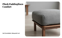Upholstered Entryway Bench Sturdy Wood Frame Upholstered Rectangular Bench Nordic Design Multi-Functional for Adults