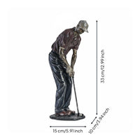 Golf Resin Figurine 3D Golf Player Figurine Textured Surface for Study