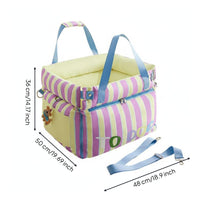 Dog Adjustable Straps Vehicle Pet Bed Wipe-Clean Transport Pet Carrier for Road Trips