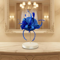 Veiled Pillbox Hat Handmade Veiled Fascinator Headdress Mesh for Weddings