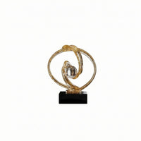 Decorative Tabletop Ornament Elegant Crystal Sphere Decor Abstract Design