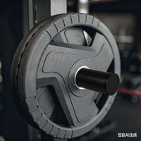 Rack-Mounted Barbell Plate Storage Rod for Squat Rack