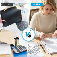 50 Binder Rings, 3 Sizes (1 inch, 1.5 inch, 2 inch) for Index Cards, Metal Binder Rings