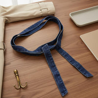 Long Denim Wrap Belt Versatile Jean Cloth Waist Tie Decorative for Women