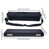 16-Hole Flute Case Shoulder Strap 16 Hole Flute Case Soft Velvet Interior Musical Equipment for Travel, Performances