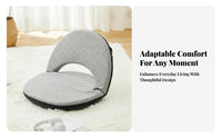 Foldable Legless Backrest Chair Back Support Japanese Backrest Chair for Bedroom