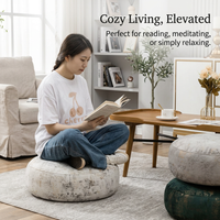 Round Floor Cushion, Meditation Floor Pillow, Thick Round Floor Cushion, Hot Sta #variant:Off-White