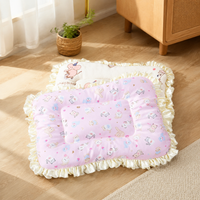 Cleanable Plush Pet Bed, Reversible Polyester Fiber Pet Mat, All Seasons Indoor Cushion for Animals & Cats