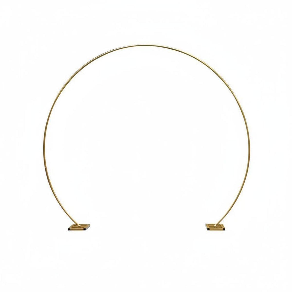 Gold Wedding Arch Frame Golden Finish Circular Wedding Backdrop Stand Metal Circle Backdrop Stand Easy Assembly for Weddings