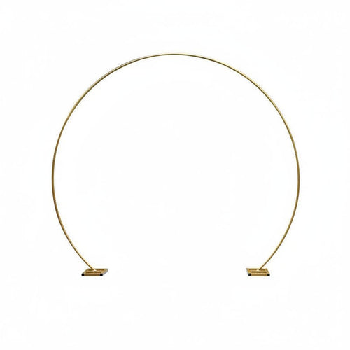 Gold Wedding Arch Frame Golden Finish Circular Wedding Backdrop Stand Metal Circle Backdrop Stand Easy Assembly for Weddings