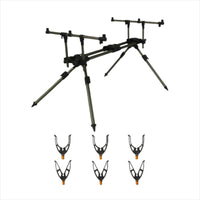 3 Rod Holder Aluminum Alloy 3 Port Rod Rack Resistant Outdoor Gear for Anglers