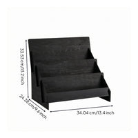 Stepped Display Stand Front Edges Wood Brochure Rack Easy to See