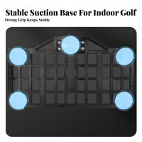 Realistic Turf Feel Golf Swing Coach Non-Slip Backing Golf Hitting Practice Mat Strong Suction Base for Beginners, Home, Backyard, Office