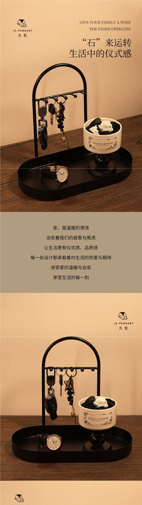 玄关摆件入户钥匙收纳摆件装饰感小众乔迁新居礼物中古风鞋柜