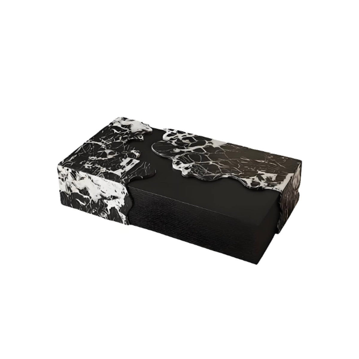 Sculptural Base Rectangular Table Luxury Design Aesthetic Living Room Furniture Elegant Design Sturdy and Stable