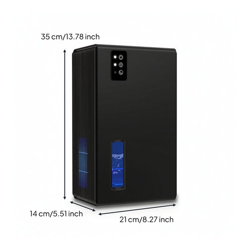 Automatic Shutoff Dehumidifier with Water Tank Floor-Standing Portable Dehumidifier Slimline for Bedroom, Bathroom, Basement