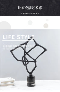 现代简约几何金属线条艺术装饰摆件客厅卧室玄关电视柜家居装饰品