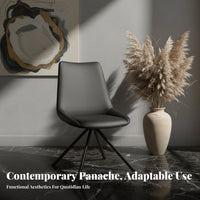 Upholstered rotating Armchair Cushioned Seat Dining Seating Modern Design space-saving for Homeowners, Office Workers