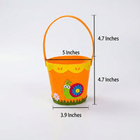 Felt Easter Basket Handbag, Easter Candy Bag, Cloth Easter Basket Adorable Design Easter Egg Search Bucket Festive Cartoon Animal Gift Bag for Young Children, Arts and Crafts Activity