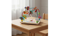 Hand-Eye Coordination Wooden Bead Maze Toy Multi-Functional Bead and Wire Maze Toddler Activity Board for Toddlers, Babies, Playroom, Nursery, Preschool