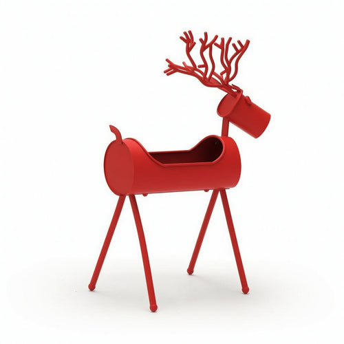 Deer Planter Sculptural Deer-Shaped Planter Rustic for Patio, Garden