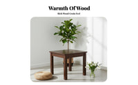 Four-Legged Square Wooden Table Minimalist Design Household Furniture for Office