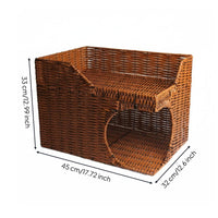 Cat Bed with Heart-Shaped Opening Cozy Double Layer Cat Bed Breathable Pet Lounging Furniture for Cats, Indoor