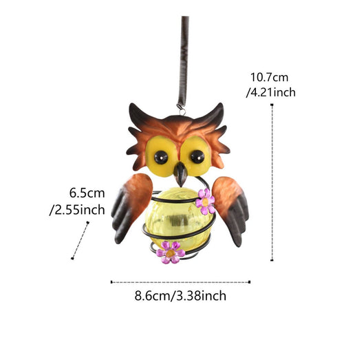 Solar Bee Light Weatherproof Garden Ornament Metal Construction for Patio, Yard