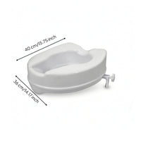 Contoured Toilet Seat Riser Easy to Clean Toilet Seat Riser with Clamp User-Friendly for Seniors, Handicapped, Home Care, Washroom