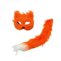 Canine Mask with Tail Mysterious Tail Lovely for Cosplay