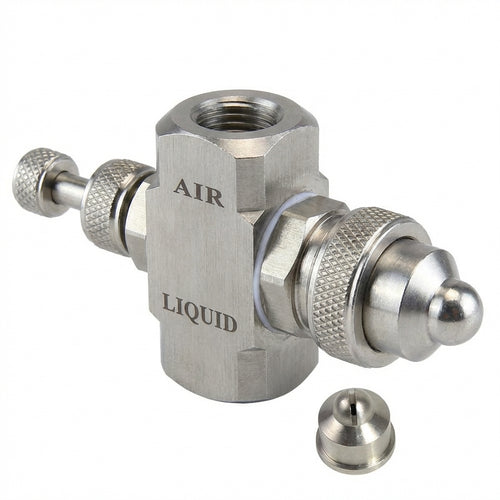 Stainless Steel Spray Tip, 1/4BSPT Female Thread Mist Nozzle, Cone Shape Spray Tip, Uniform and Fine Mist, Pressure Feed Indu