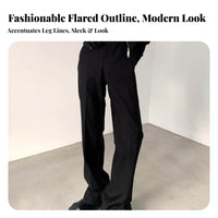 Split-Hem Trousers Versatile Design Dress Pants for Daily Wear, Cosplayers