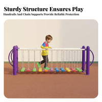 Sensory Training Playset Sturdy Kindergarten Obstacle Course Sturdy Construction children's Climbing Bridge for Playground, Childcare Facility