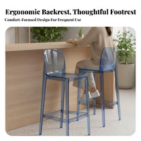 Counter Stool with Backrest Modern Minimalist Design Bar Chair Nordic Design aestheticSaving for Adults, Restaurant, Kitchen