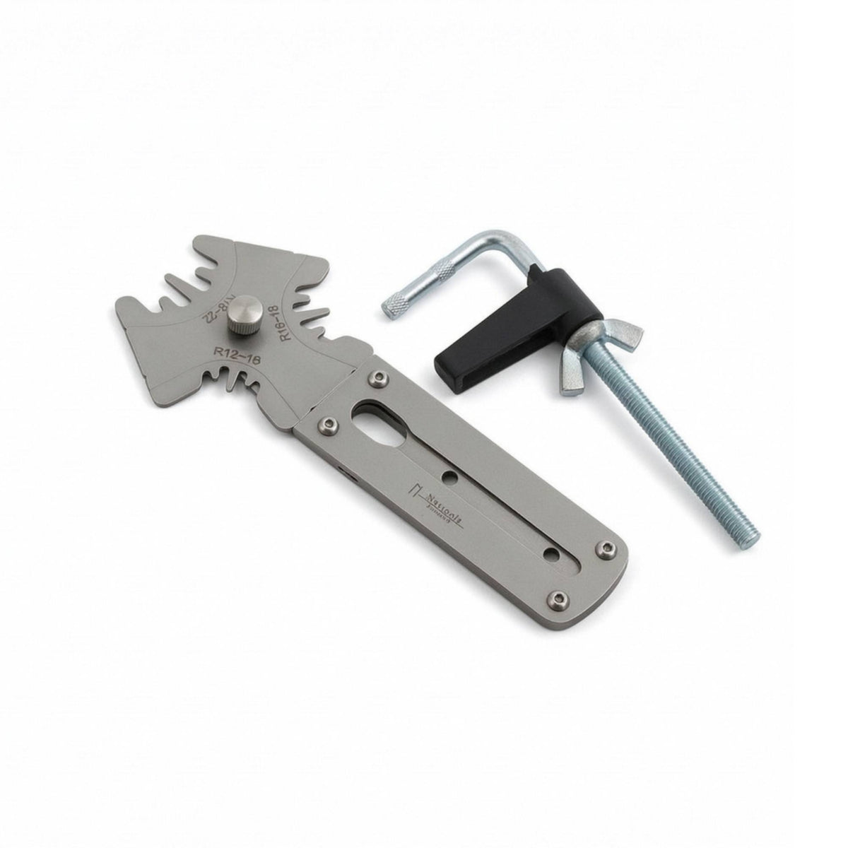 Zip Fastener Jig Silver Leather Corner Tool with Hex Key Portable for Workshop