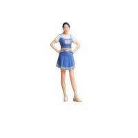 1/64 Cheerleader Figurine Collectible Miniature Basketball Girl High Precision