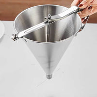 Batter Dispenser Funnel Stand with Legs Stainless Steel Funnel Polished Shiny