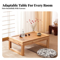 Serenity Inspired Japanese Tea Table Minimalist Design Floor Desk Space Saving Indoor Furnishing Multifunctional for Minimalists, Apartment Dthe manufacturerllers, Students, floor mat Room, Bay opening, Small Spaces, Home Office