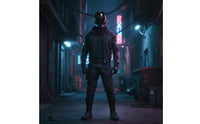 Futuristic Cyberpunk Helmet Mirrored Full-Face Helmet with Visor Cyber Headwear Sleek for Themed Events