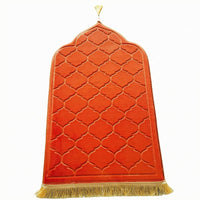 Arched Floor Mat Hanging Loop Embossed Lattice Mat Fringed Hem