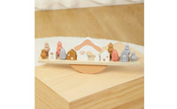 Wooden Balancing Game Stacking Wobble Board with Blocks Wooden Balance Board Pastel Open-Ended for Toddlers, Playroom, Classroom