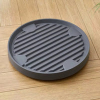 Plant Saucers with Rolling Casters, Flower Pot Stand and Plant Pot Tray, One-Piece Molding Floor Standing Indoor Outdoor Base, Beige