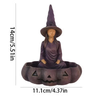Witch Themed Storage Box and Ashtray Decorative Ornament for Halloween