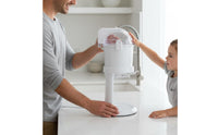 Compact Countertop Ice Cream Machine Clear Domed Top White Ice Cream Machine Dispensing Lever Home Appliance Raised Base
