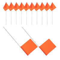 Marking Flags PVC橙色标志旗测量地标旗灌溉标记小旗钢丝信号旗