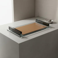 Transparent Rectangular Tray Minimalist Design Modern Glass Display Tray