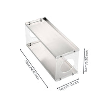Desktop Storage Rack with Acrylic Panels Compact Countertop Shelf Organizer
