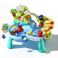 Cross-border Children's Simulation Electric Circulating Water Fishing Double Water Play Pool Slide Water Table Role-play Dishwasher Toy